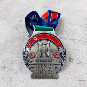 Huy chương đúc Run Around The World North Korea -