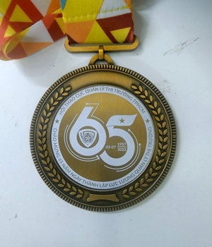 Huy chương bông lúa vàng khắc laze -