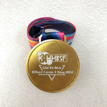 Huy chương khắc laser Giải Vô Địch Billard HBSF -