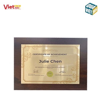 Bảng vinh danh Certificate Of Achievement -
