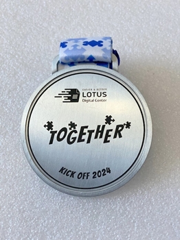 Huy chương khắc laser Together Lotus -