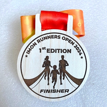 Huy chương gỗ ép IMON Runners Open -