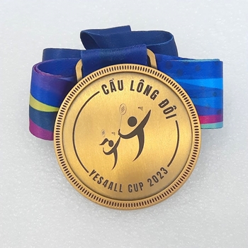 Huy chương khắc laser Cầu Lông Đôi -