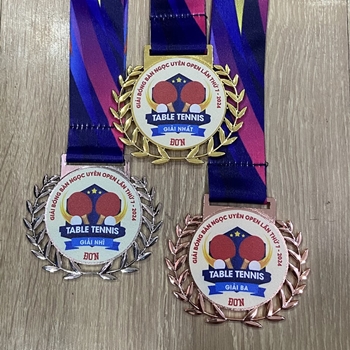 HUY CHƯƠNG BÓNG BÀN - IN UV MÀU -