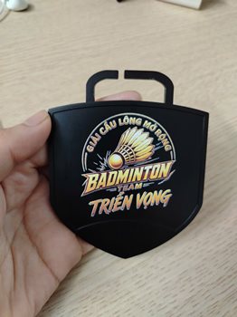 HUY CHƯƠNG KHIÊN ĐEN IN UV GIẢI CẦU LÔNG TRIỂN VỌNG -